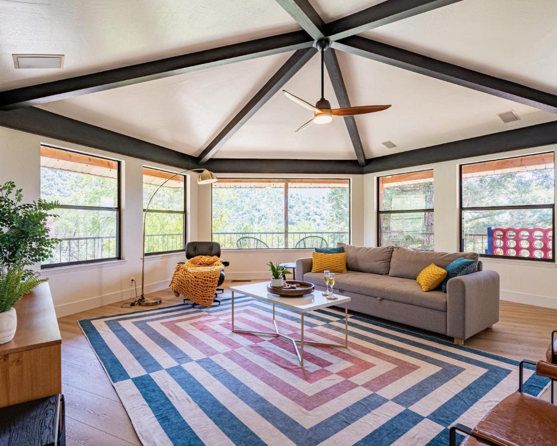 Secluded Mtn Top Family Haven W/Views Spa & Arcade Three Rivers Luaran gambar